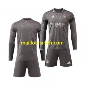Maillot de Foot Real Madrid Troisième 2024-25 Manches Longues - Enfant
